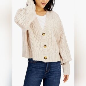 HOOKED UP CABLE KNIT SWEATER